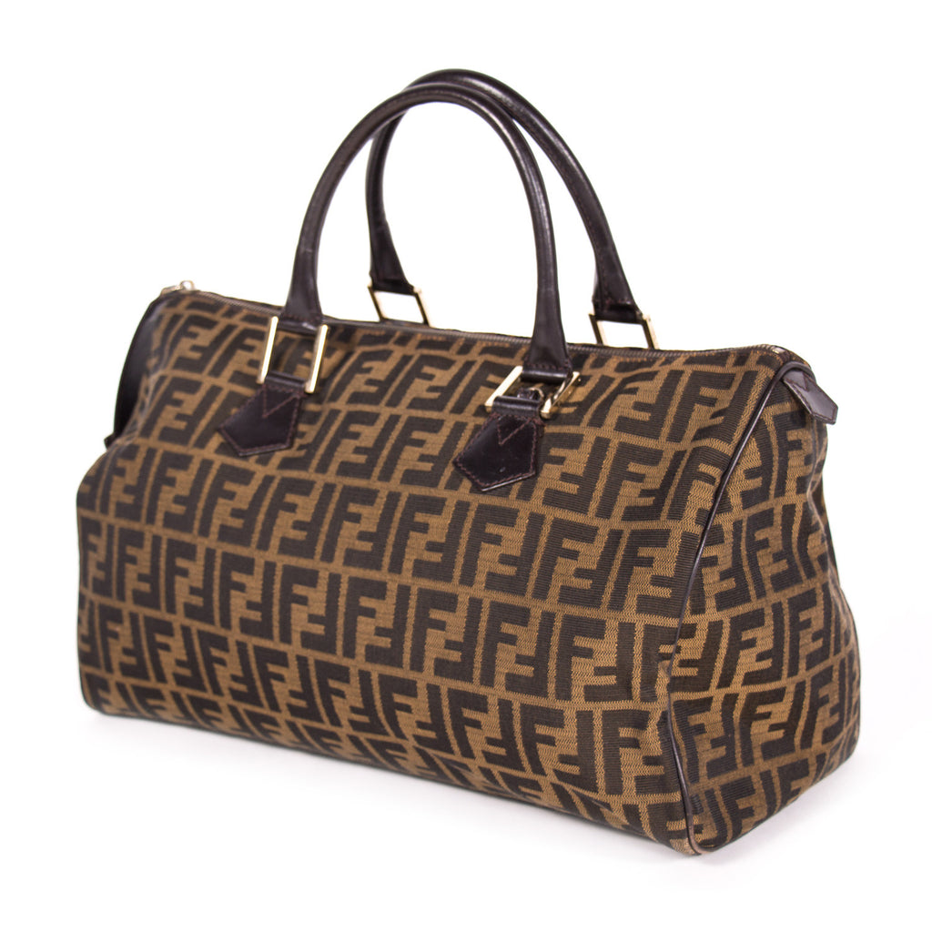 Fendi Zucca Medium Boston Bag - Brown Handle Bags, Handbags