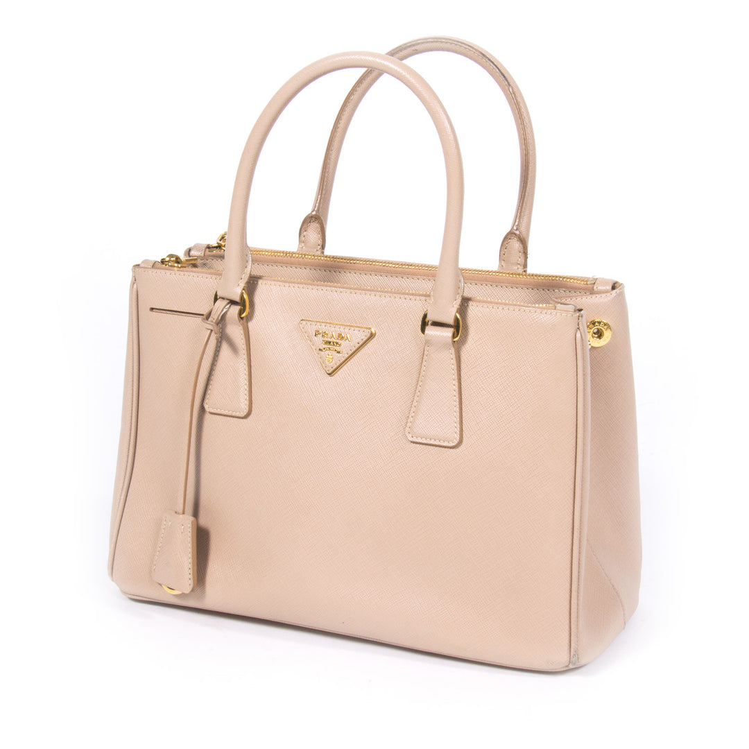 Prada Saffiano Lux Double Zip Small - revogue