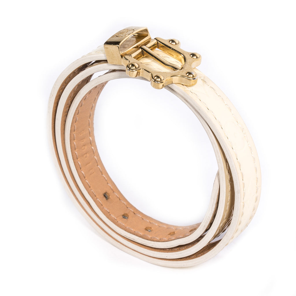 Louis Vuitton Monogram Vernis Triple Tour Wrap Bracelet (SHF-17757
