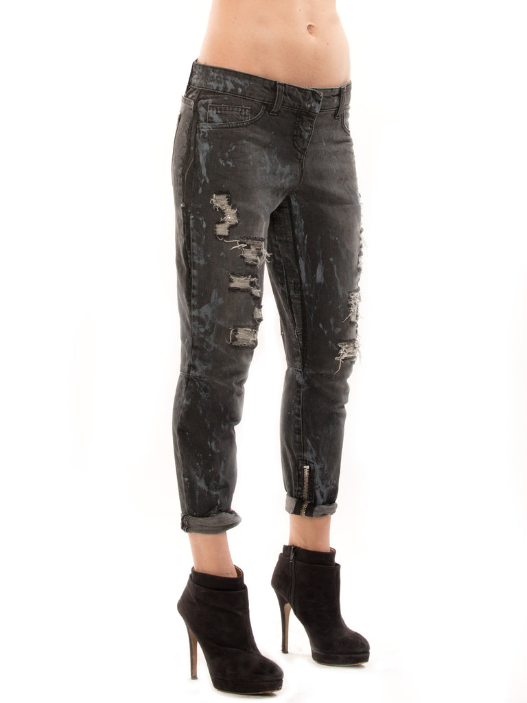 Balmain Distressed Biker Jeans - revogue