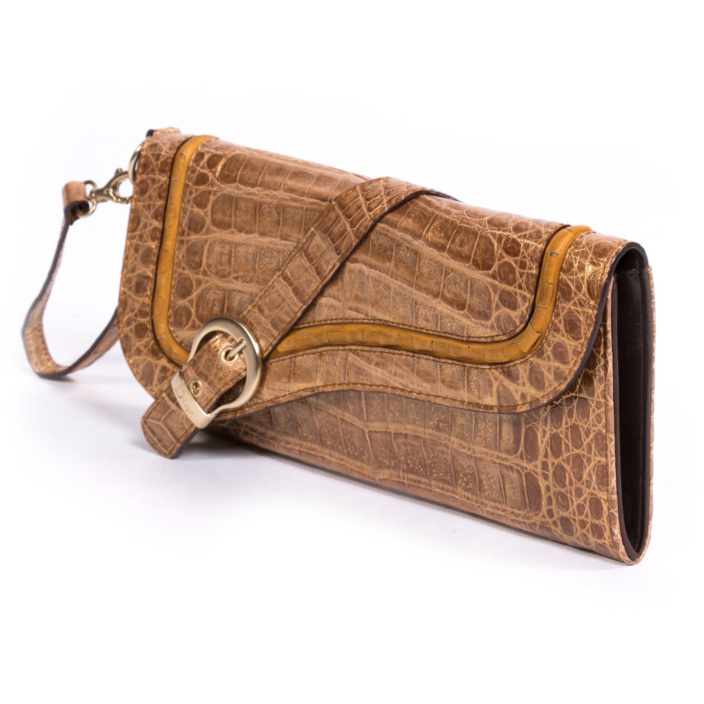 Dior Clutch Gaucho Crocodile - revogue