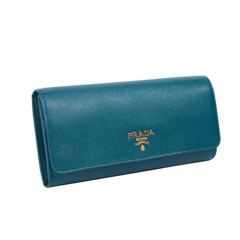 Prada Saffiano Continental Flap Wallet Accessories Prada - Shop authentic new pre-owned designer brands online at Re-Vogue