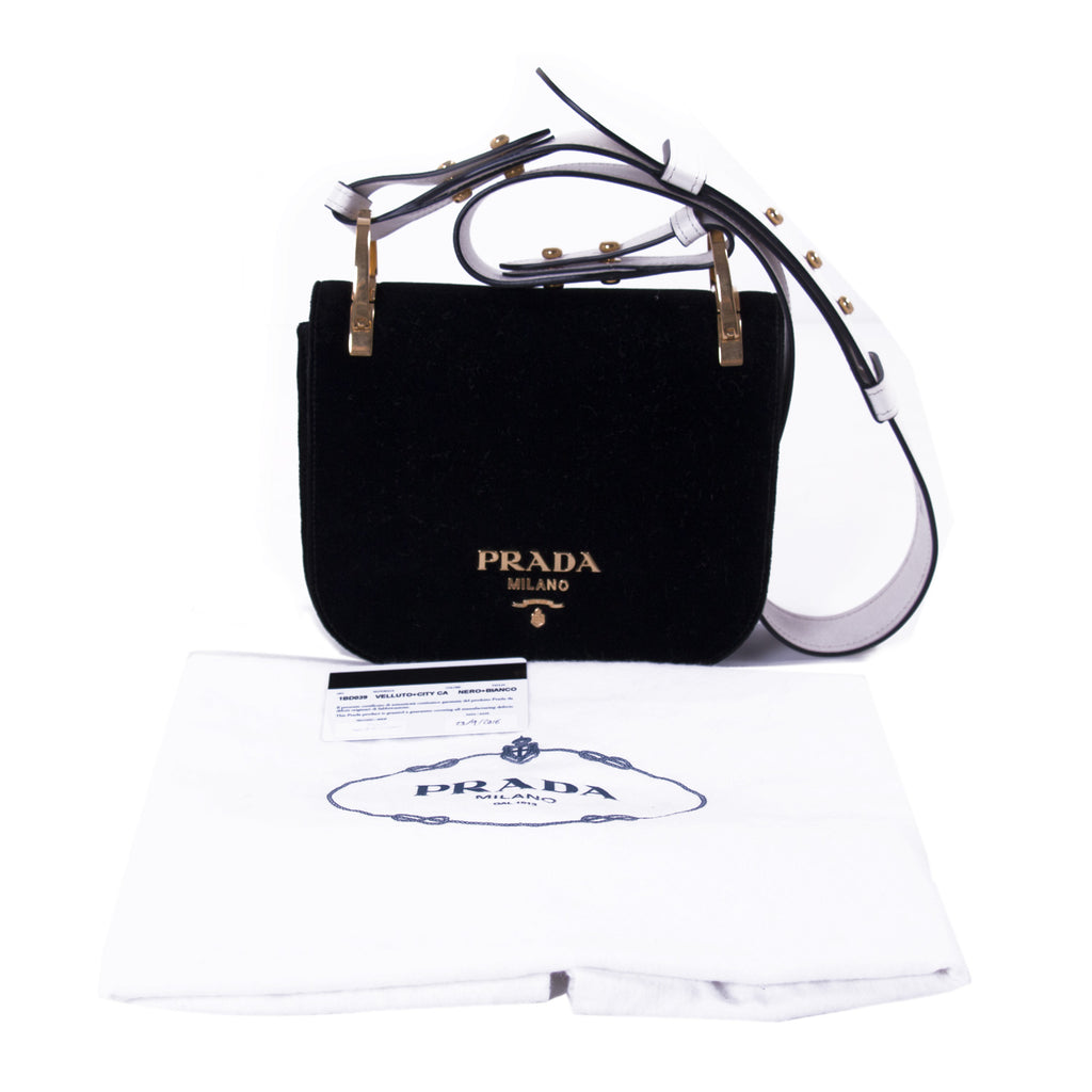 Prada Pionnière Velvet Saddle Bag Bags Prada - Shop authentic new pre-owned designer brands online at Re-Vogue