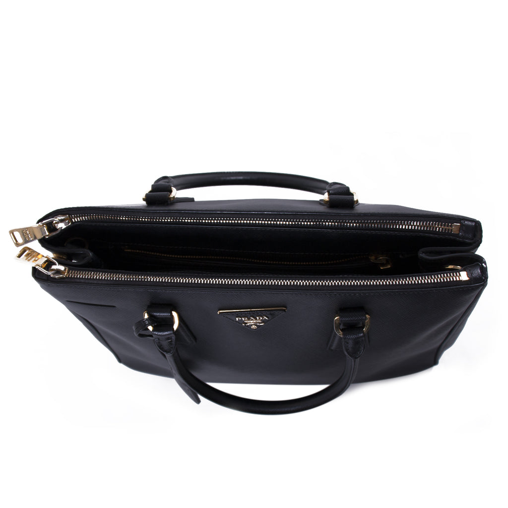 Prada Saffiano Lux Medium Double Zip Tote Bags Prada - Shop authentic new pre-owned designer brands online at Re-Vogue