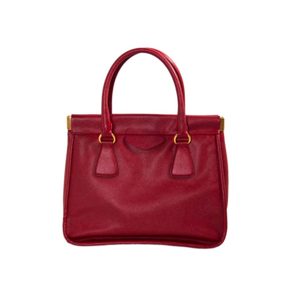 Prada Saffiano Lux Double Handle Tote Bag Bags Prada - Shop authentic new pre-owned designer brands online at Re-Vogue