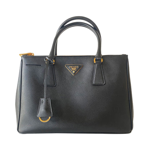 Prada Beige Saffiano Lux Leather Double Zip Large Tote Bag BN1786 - Yoogi's  Closet