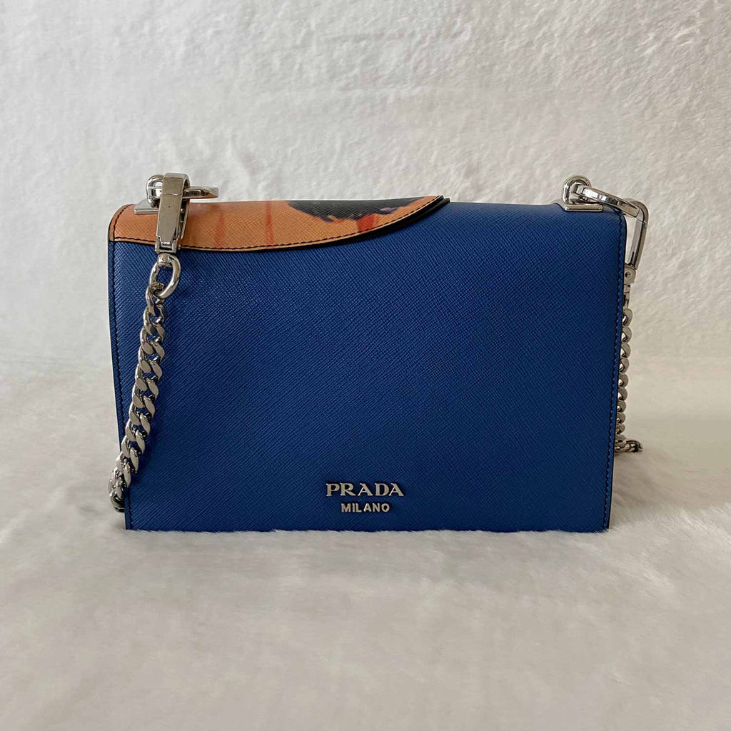 Prada Saffiano Print Frame Shoulder Bag