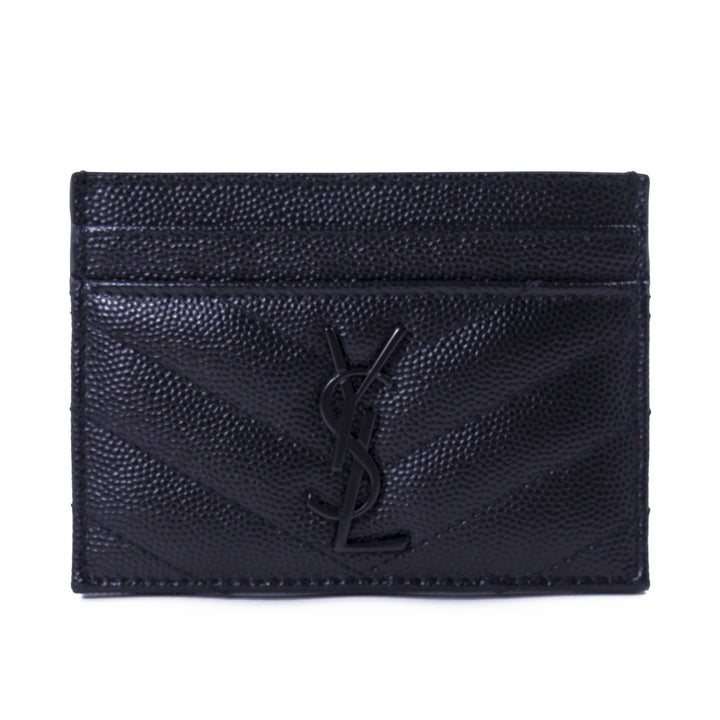Saint Laurent Black Monogram Card Holder Accessories Yves Saint Laurent - Shop authentic new pre-owned designer brands online at Re-Vogue
