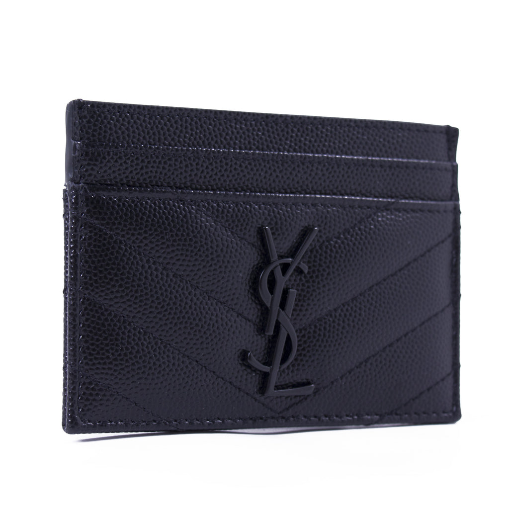 Saint Laurent Black Monogram Card Holder Accessories Yves Saint Laurent - Shop authentic new pre-owned designer brands online at Re-Vogue