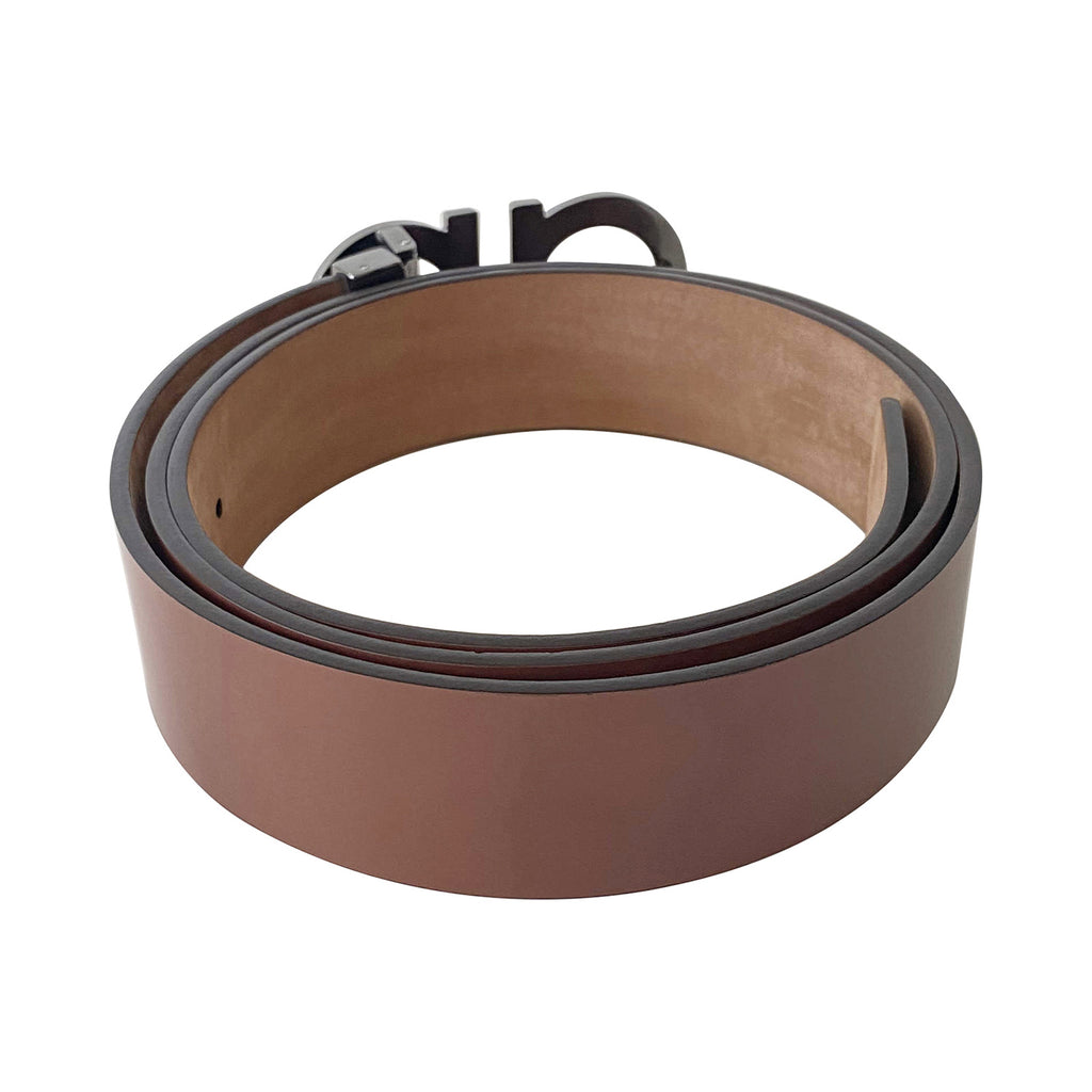 Salvatore Ferragamo Tonal Gancini Buckle Belt, Designer code: 671502, Luxury Fashion Eshop