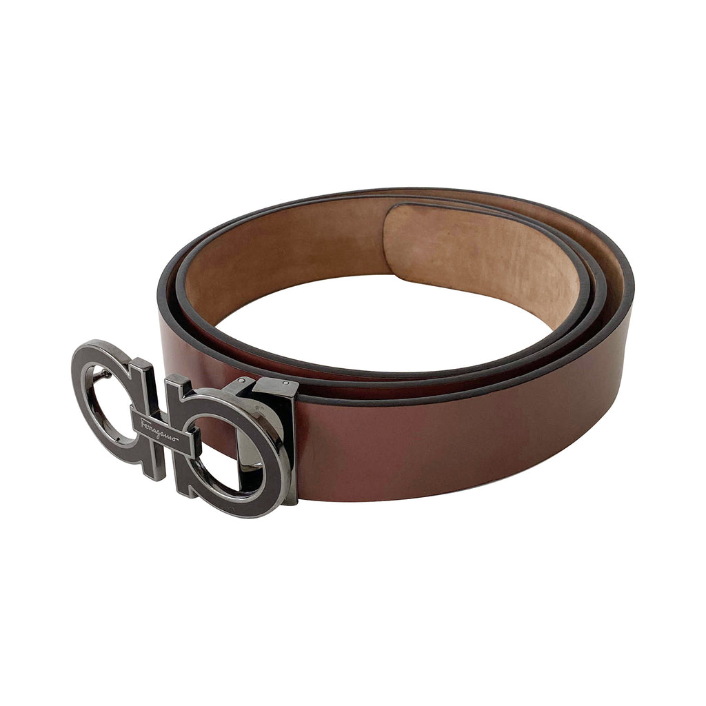 Salvatore Ferragamo Gancini Leather Belt