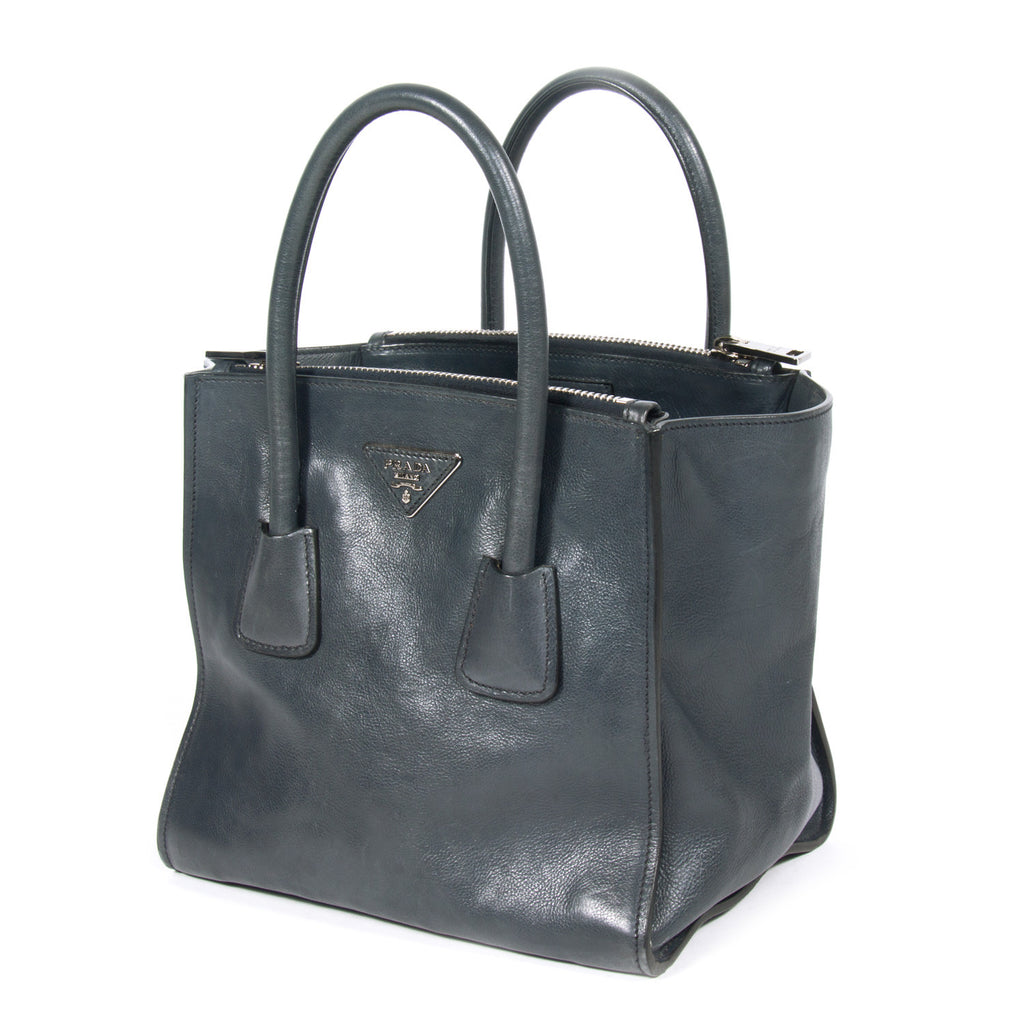 Prada Glace Calf Twin Tote - revogue