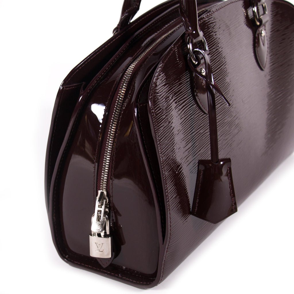 Authentic Louis Vuitton Pont Neuf Black Electric Epi PM Handbag 