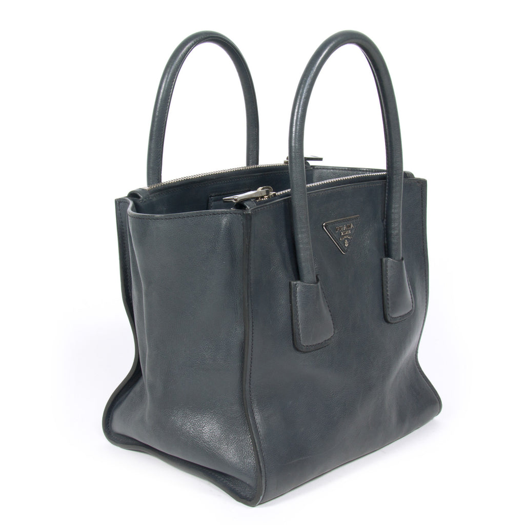 Prada Glace Calf Twin Tote - revogue