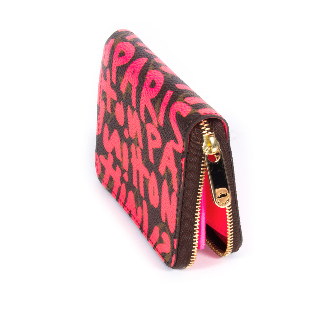 LOUIS VUITTON Monogram Graffiti Zippy Wallet Pink M93710 LV Auth ar4814  Pink gold ref.372812 - Joli Closet