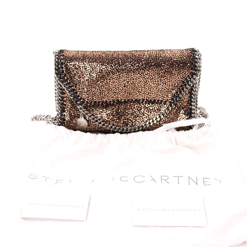 Stella McCartney Specked Metallic Fold Over Shoulder Bag Bags Stella McCartney - Shop authentic new pre-owned designer brands online at Re-Vogue