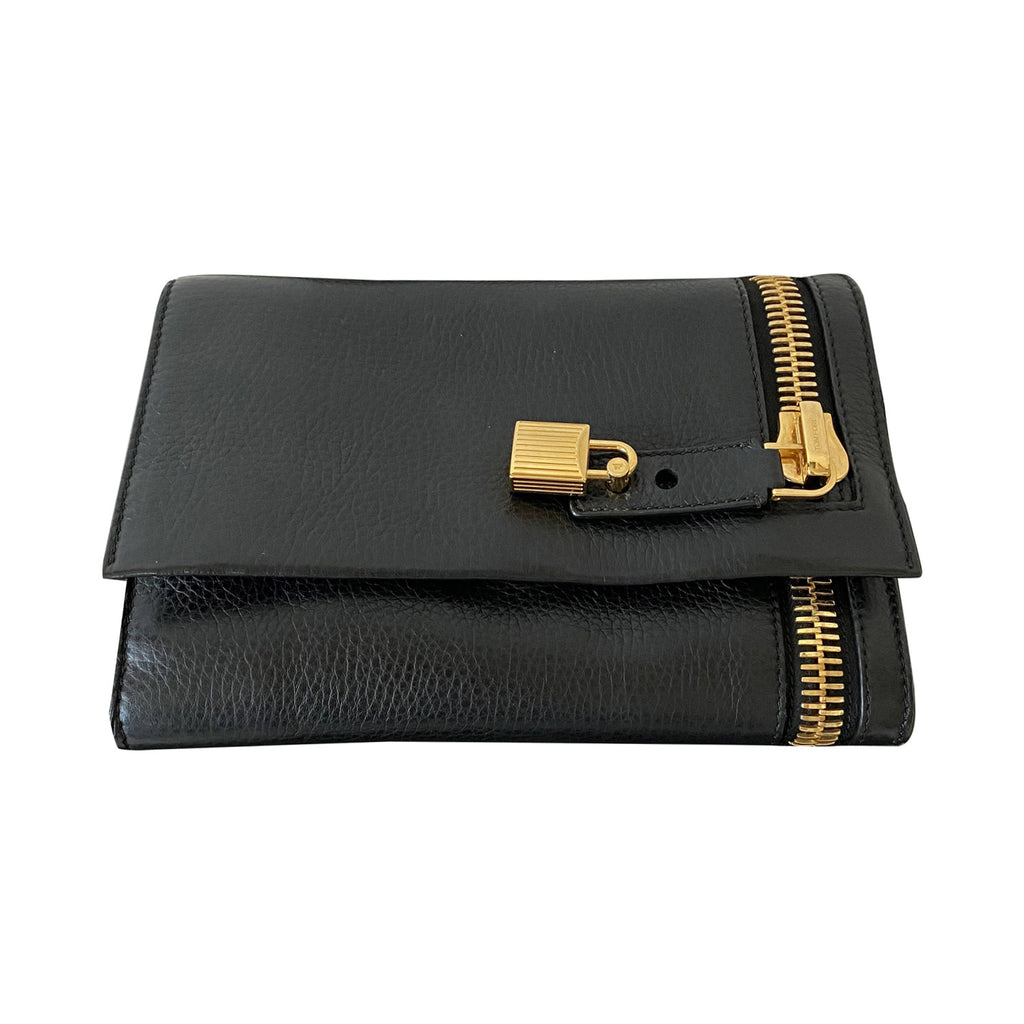 Tom Ford Leather Zipper Crossbody Bag