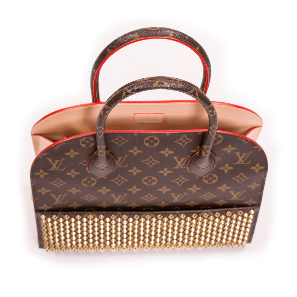 Shopping bag louboutin cloth handbag Louis Vuitton Multicolour in Cloth -  33006598