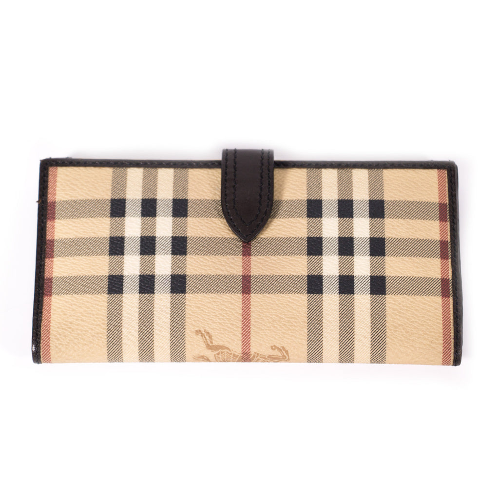 Burberry Haymarket Continental Wallet Accessories Burberry - Shop authentic new pre-owned designer brands online at Re-Vogue