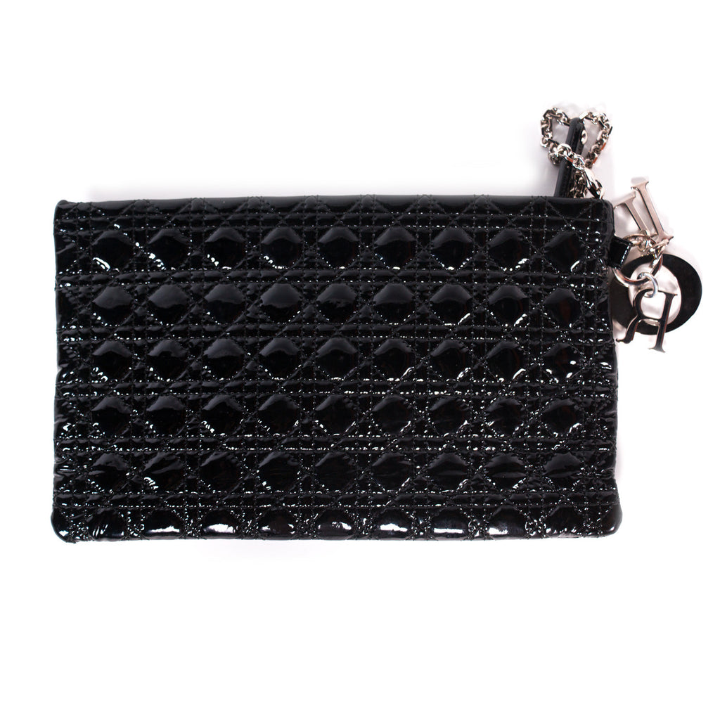 Christian Dior Cannage Patent Clutch Bag Bags Dior - Shop authentic new pre-owned designer brands online at Re-Vogue