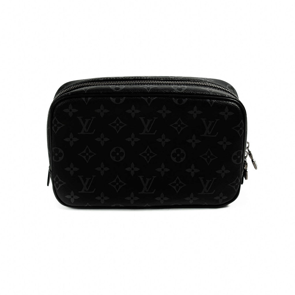 Pre-owned Louis Vuitton Toiletry Pouch Monogram Eclipse Gm Black