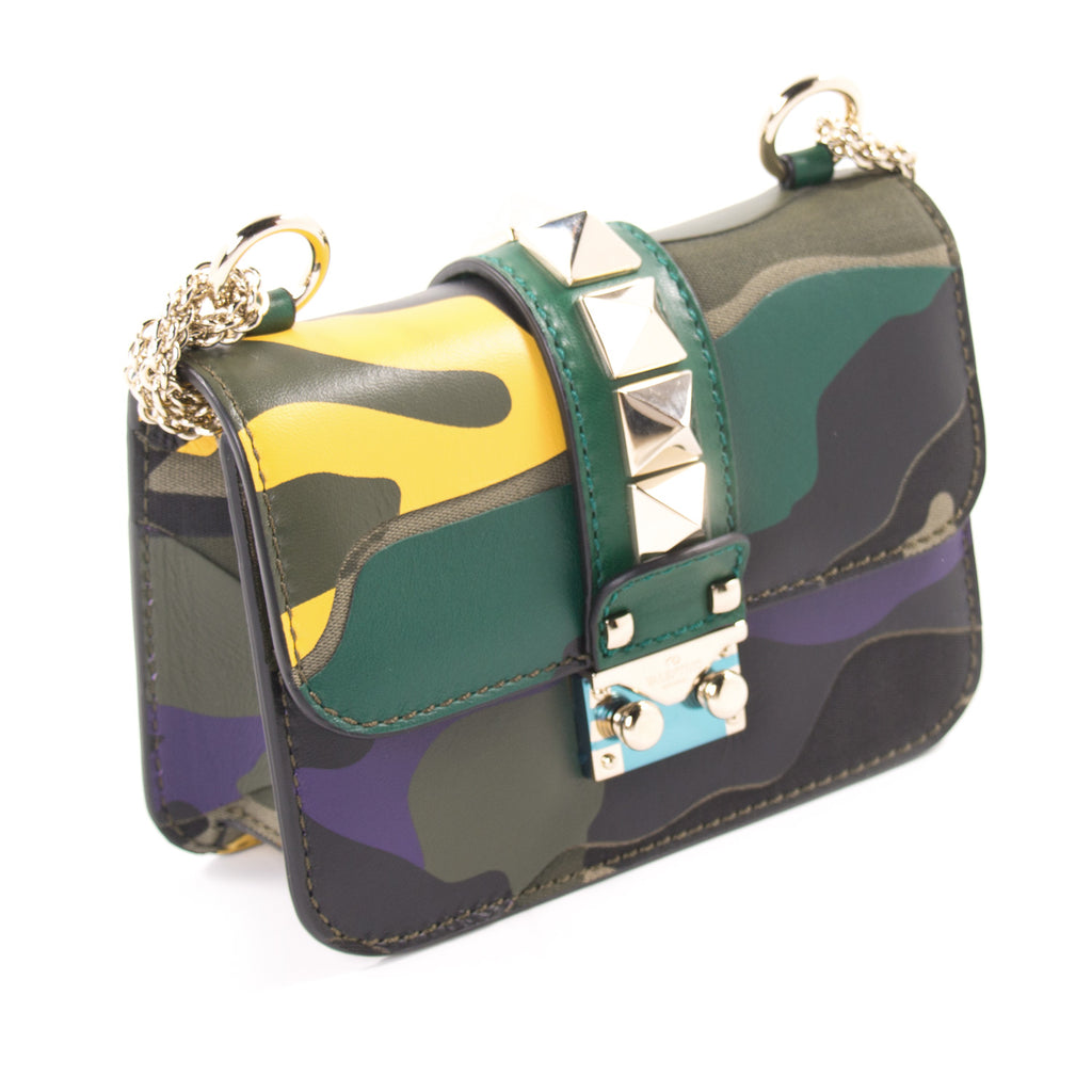 Valentino Camo Glam Lock Rockstud Bag Bags Valentino - Shop authentic new pre-owned designer brands online at Re-Vogue