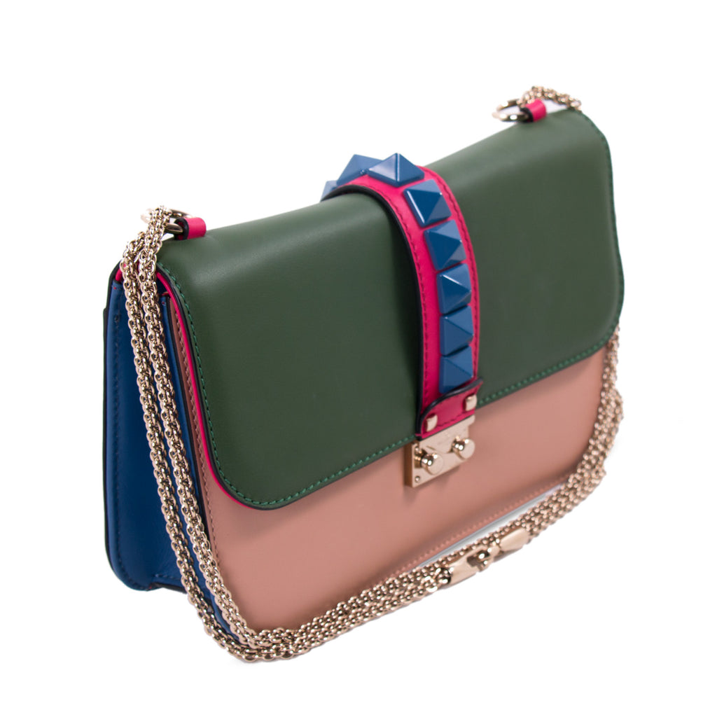 Valentino Rockstud Glam Lock Flap Bag Bags Valentino - Shop authentic new pre-owned designer brands online at Re-Vogue