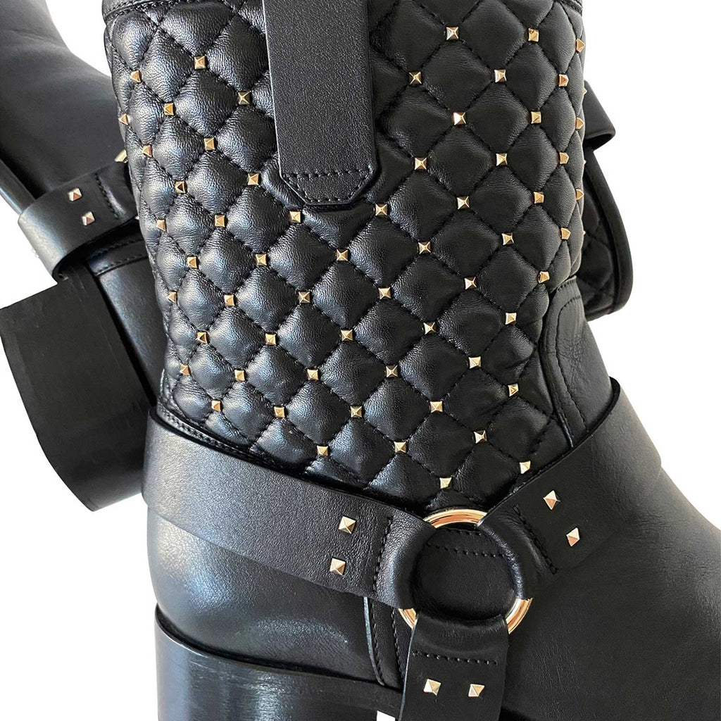 Valentino Studded Accent Combat Boots