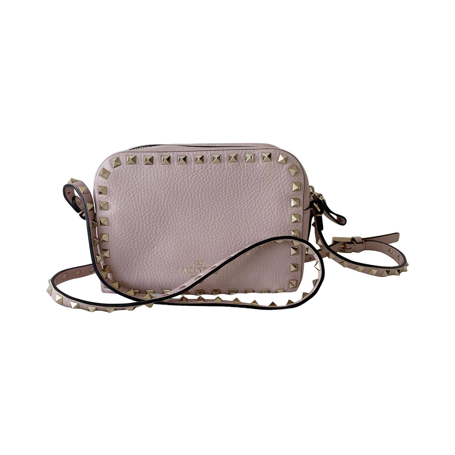 Shop Valentino Rockstud Camera Cross Body Bag at revogue for just USD 1,000.00