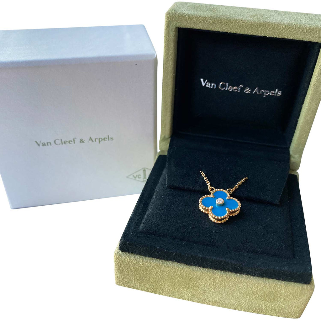 Van Cleef & Arpels 18K YG 20 Motif Lapis Lazuli Alhambra Necklace | eBay