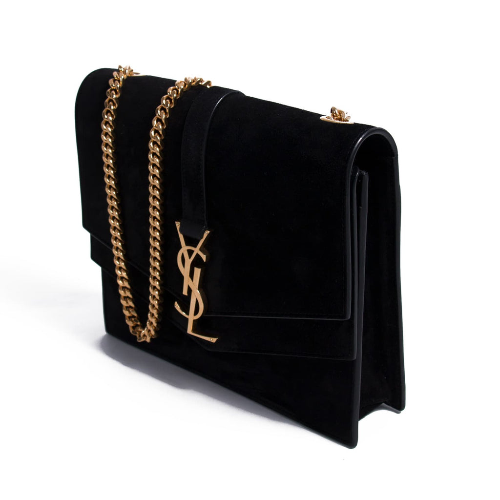 Saint Laurent, Bags, Saint Laurent Ysl Sulpice Bag Medium In Matelass  Leather Black