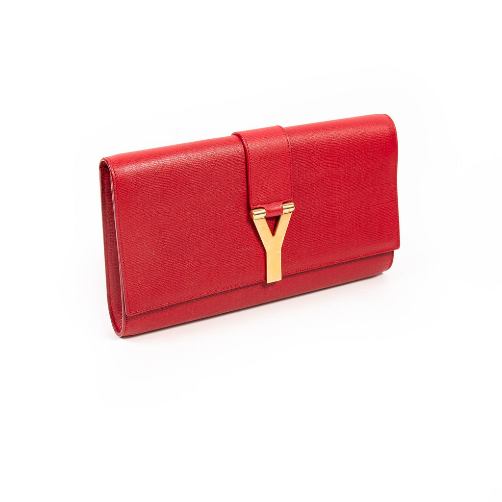 Chyc leather clutch bag Yves Saint Laurent Pink in Leather - 25585033