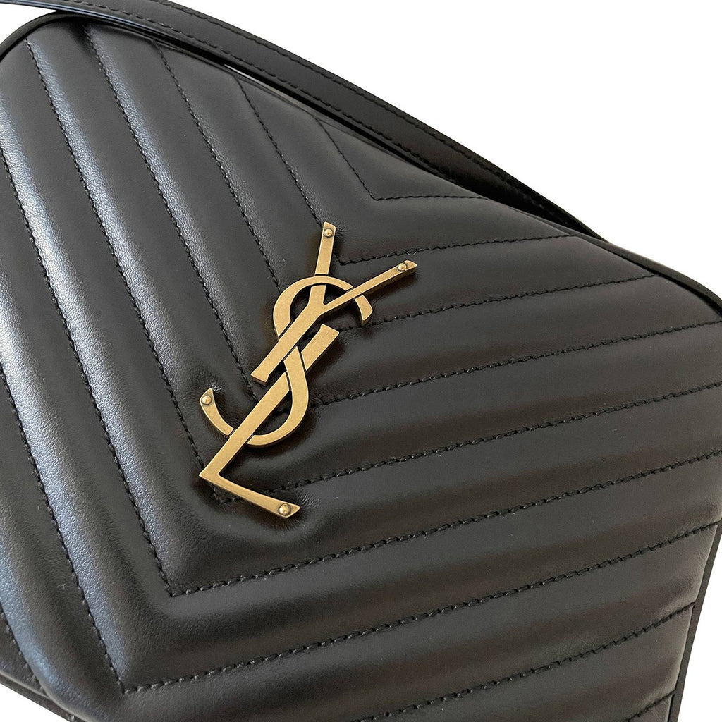 Black Saint Laurent Medium Monogram Matelasse Lou Camera Bag – Designer  Revival